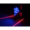 Rechargeable Blue Bike Lamp Rear Light with Laser